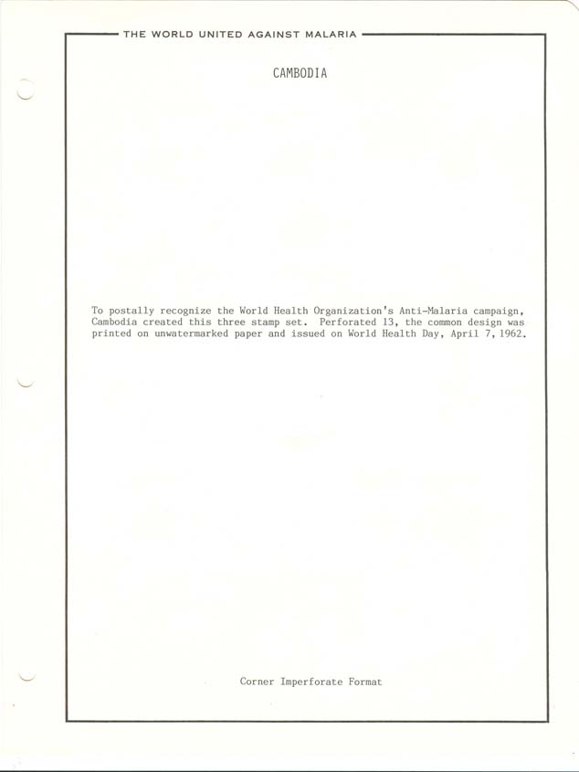 Unknown Malaria Album Page