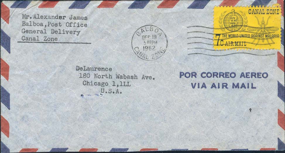 December 19, 1962, Balboa, CZ to Chicago, IL