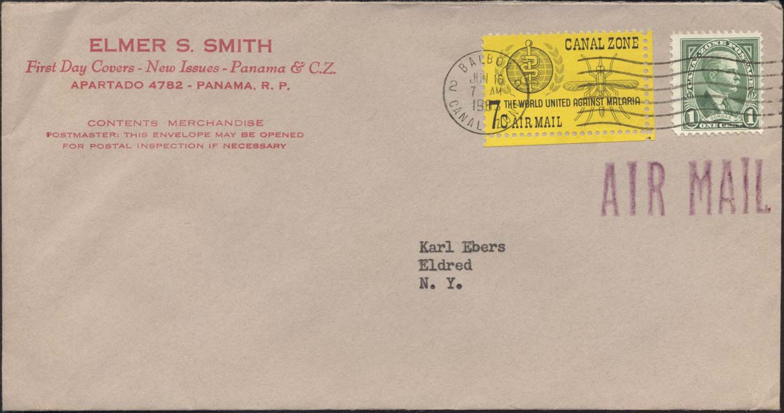 June 16, 1963, Balboa, CZ to Eldred, NY