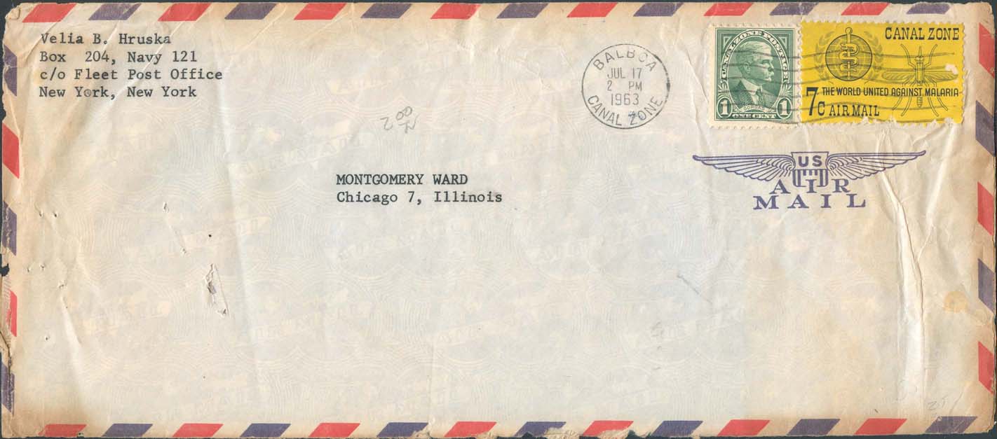 July 17, 1963, Balboa, CZ to Chicago, IL