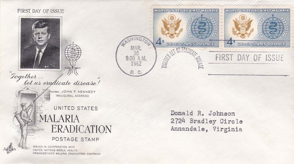 United States Scott 1194 (Pair) Art Craft FDC Addressed to Donald R Johnson