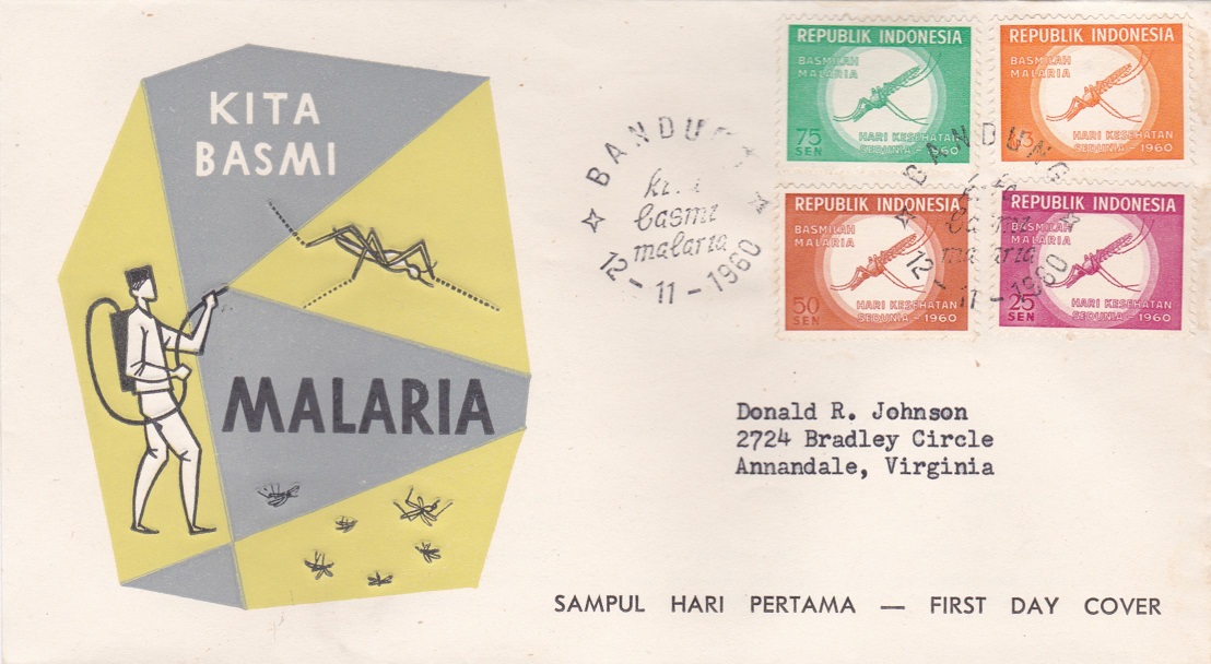 Indonesia Scott 502-505 FDC Addressed to Donald R Johnson