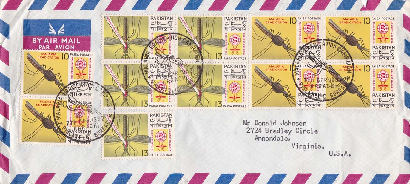 Pakistan Scott 160-161 FDC Addressed to Donald R Johnson