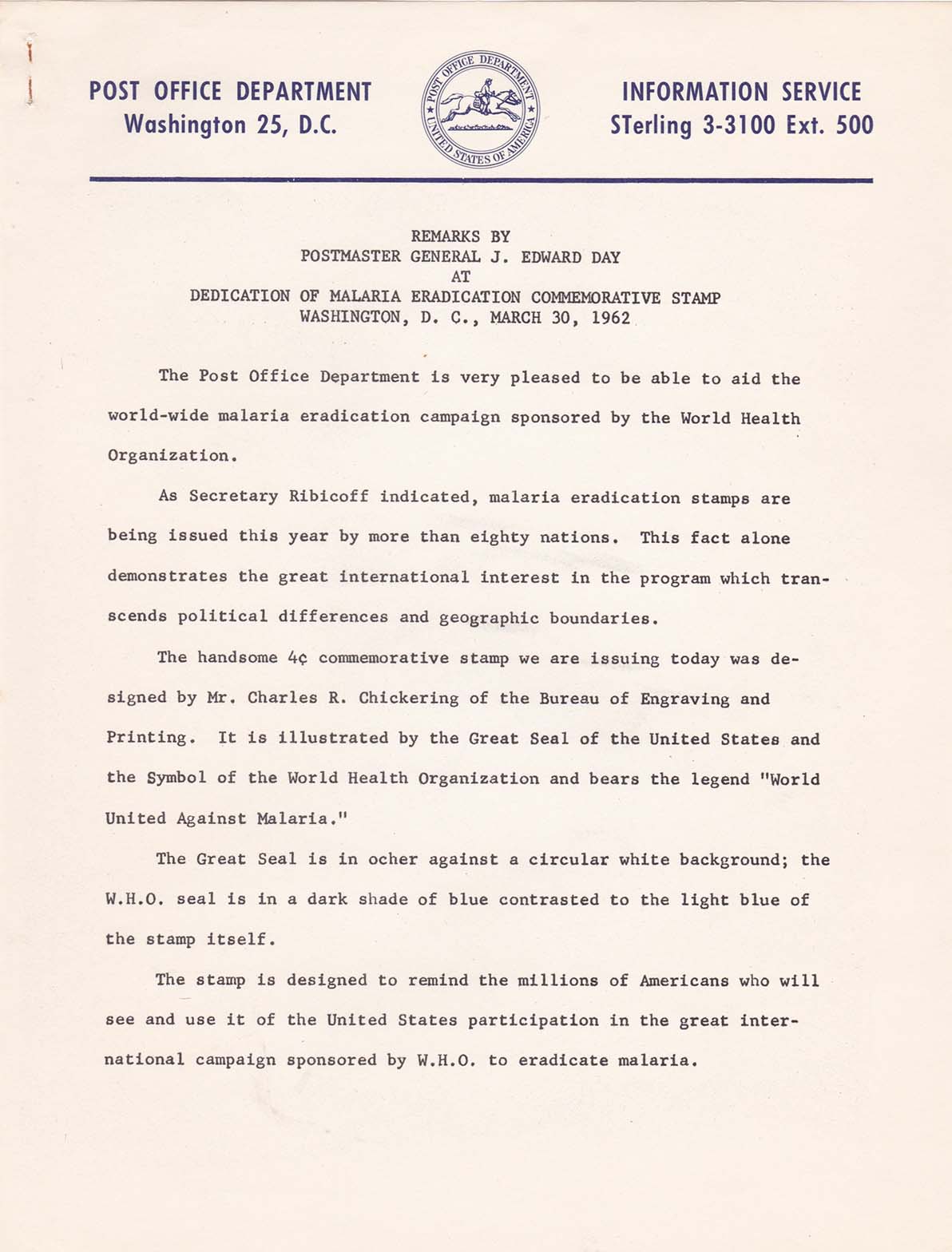 Information Service STerling 3-3100 Ext. 500 - Page 1 POD Info Service - Page 1