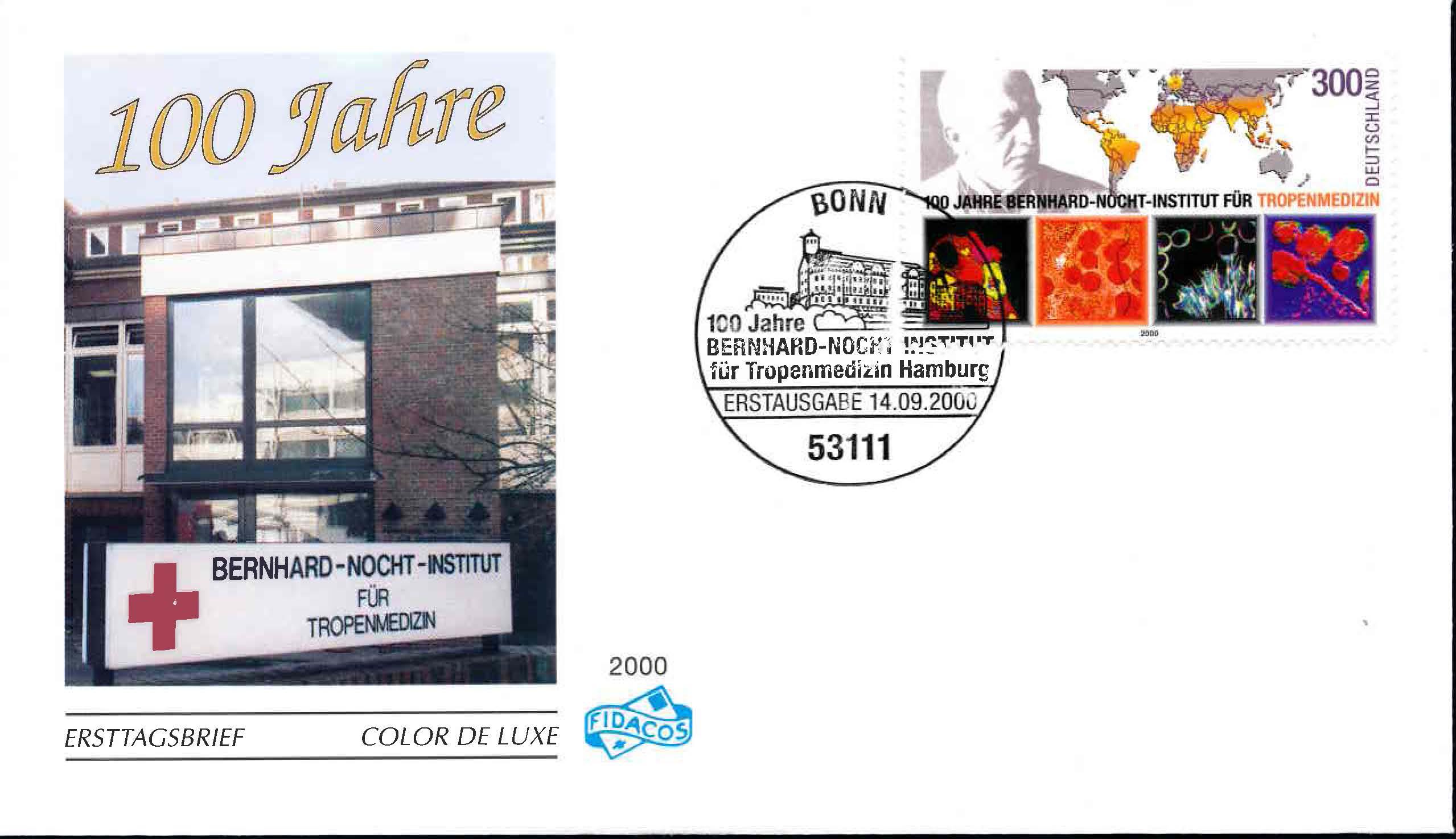 Germany Scott 2101 - First Day Cover, Cachet 1 - Bonn First Day Cancellation