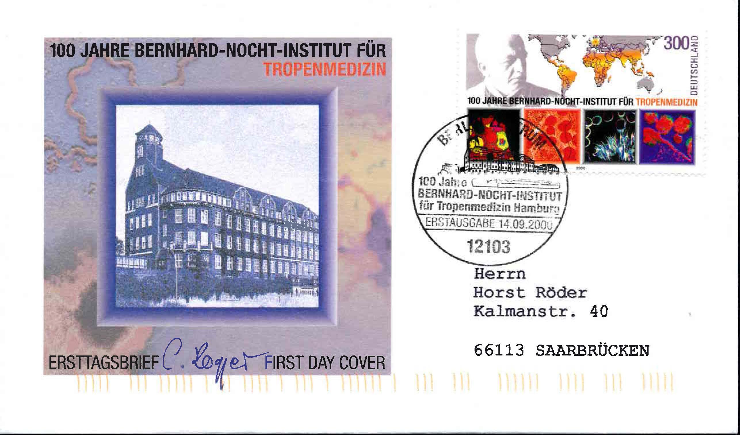 Germany Scott 2101 First Day Cover, Cachet 2, Berlin Cancellation - Sent Through the Mail to Saarbrücken