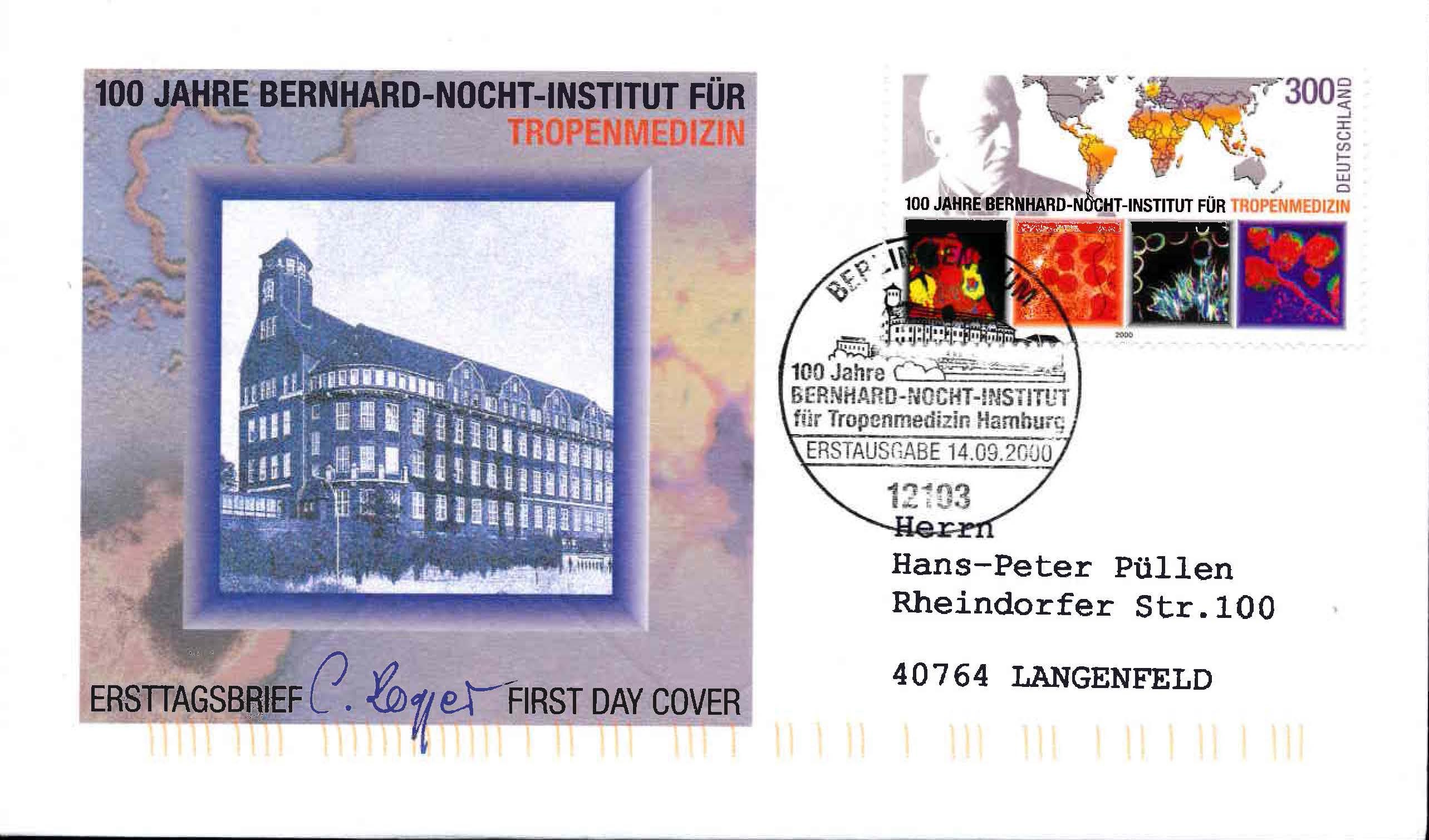 Germany Scott 2101 First Day Cover, Cachet 2, Berlin Cancellation - Sent Through the Mail to Langenfeld