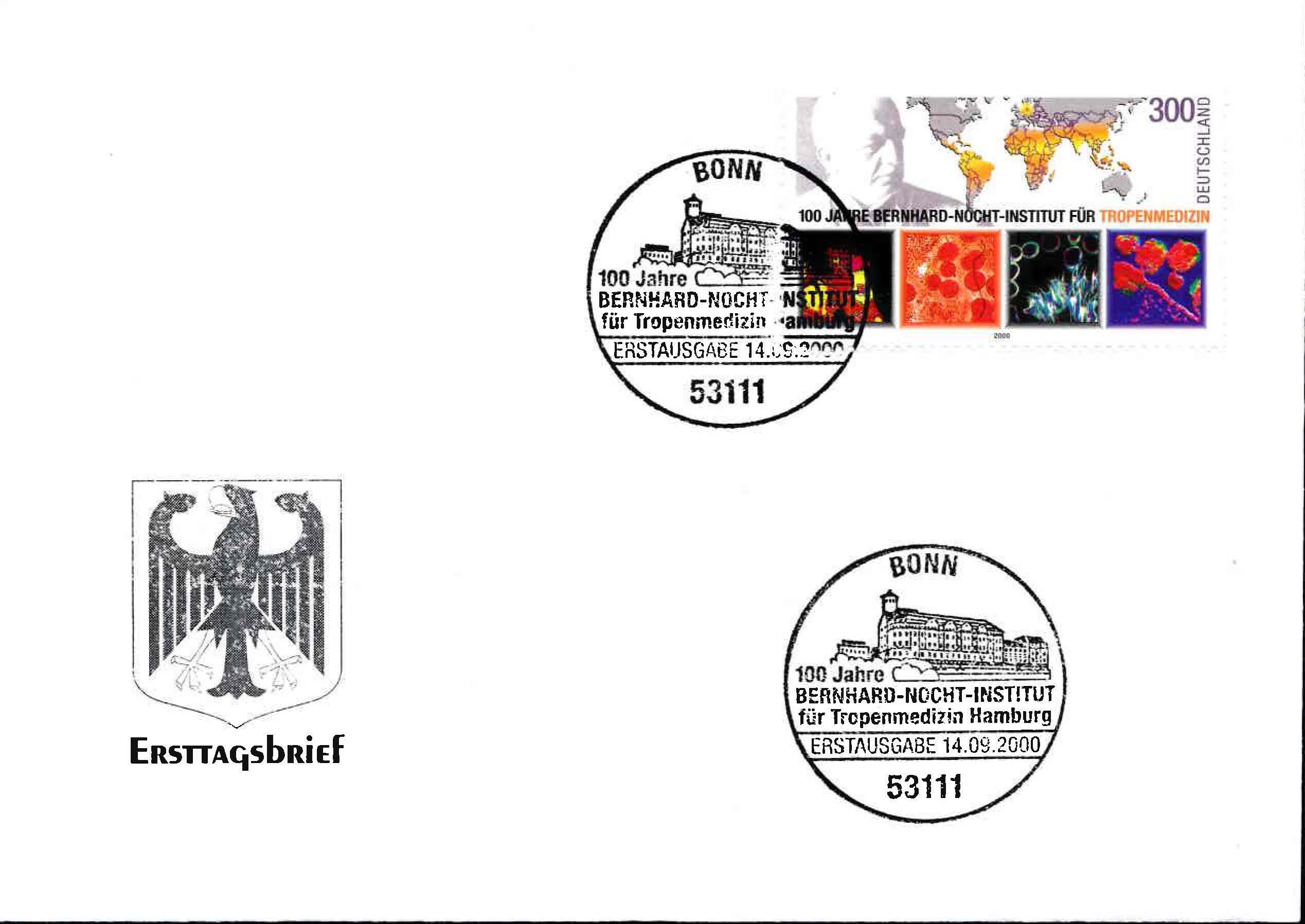 Germany Scott 2101 First Day Cover, Cachet 4, Bonn Cancellation