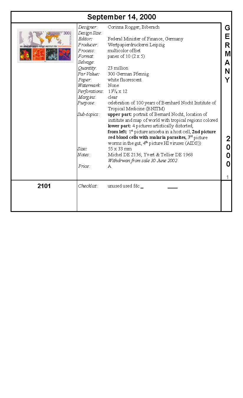 Proposed Page 1 - Germany Scott 2101