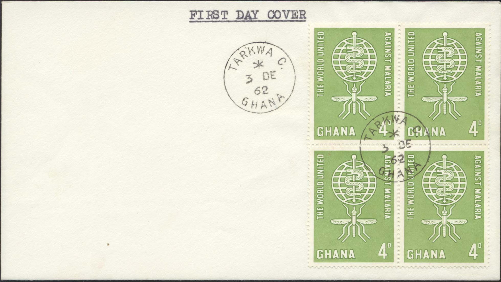 Scott 129 (FDC w/ No Cachet)(December 3, 1962)(Tarkwa C)