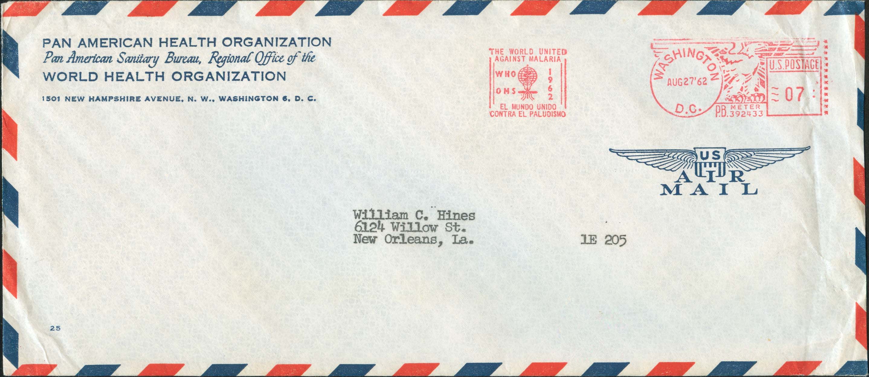 PAHO August 27th, 1962