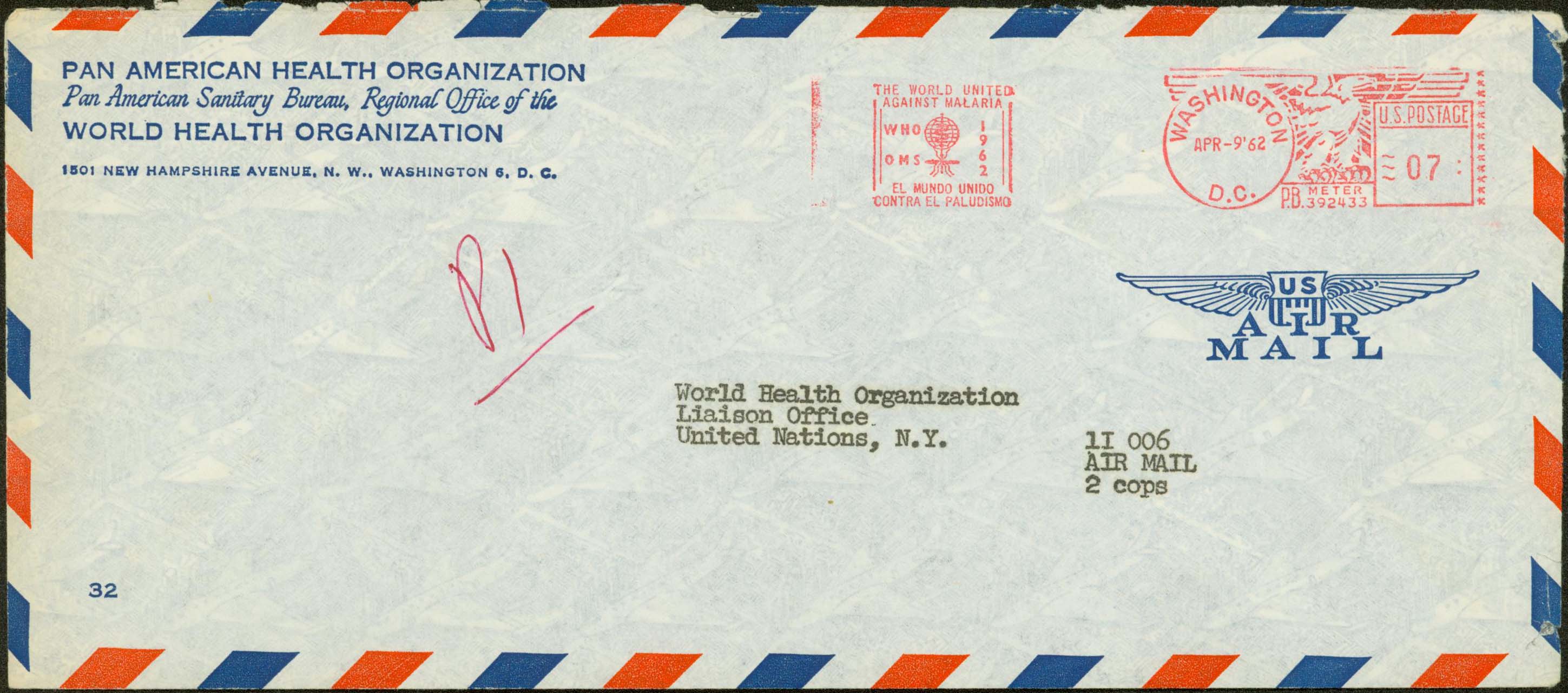 1962/04/09,%207%C2%A2%20paying%20the%20airmail%20letter%20rate%20to%20the%20World%20Health%20Organization%20Liaison%20Office%20at%20the%20United%20Nations