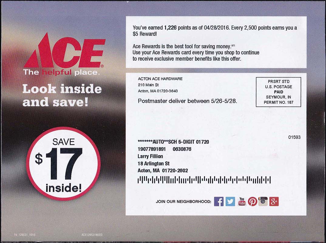 Ace Hardware - 2016 Summer Mailing - Side 1
