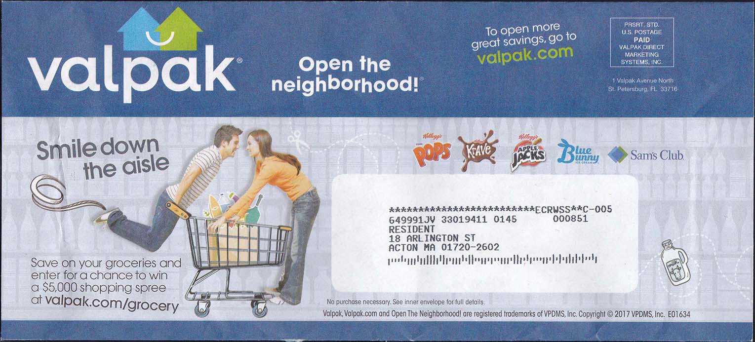 Valpak Envelope - May 2017 - Front