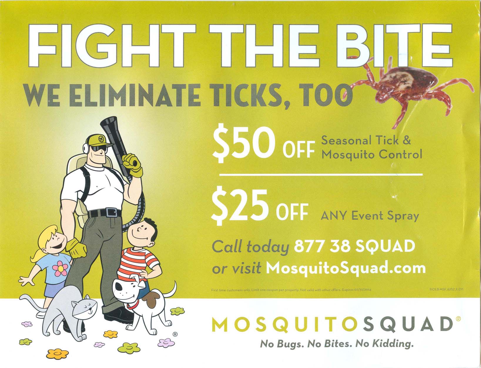 Mosquito Squad Oversized Post Card 2014 - Front