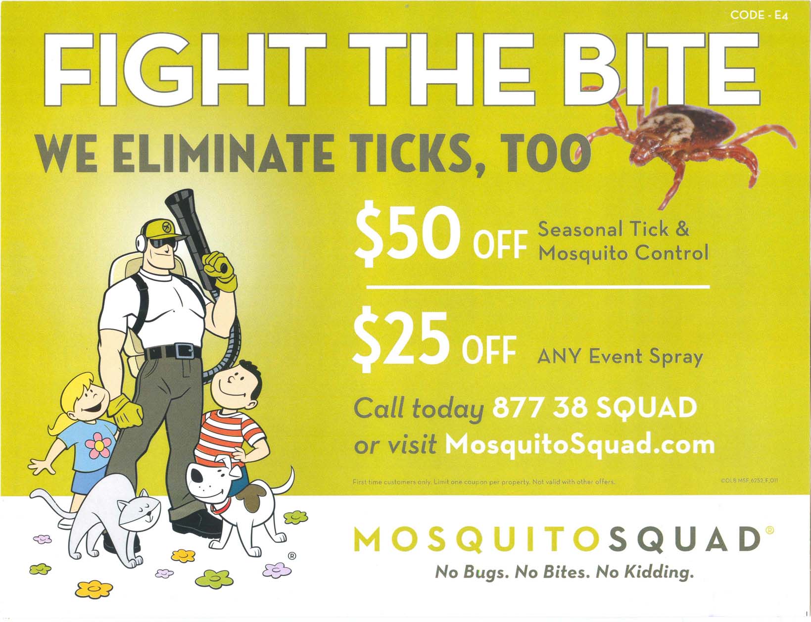 Mosquito Squad Oversized Post Card 2015 - Front