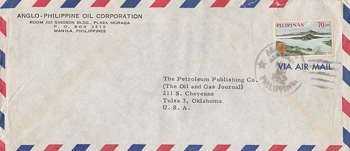 1962, November 23. 70c Air Mail Rate