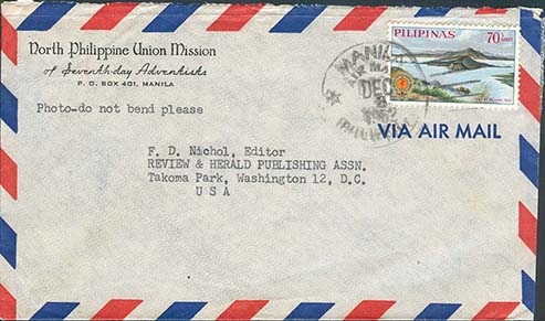 1962, December 3. 70c Air Mail Rate