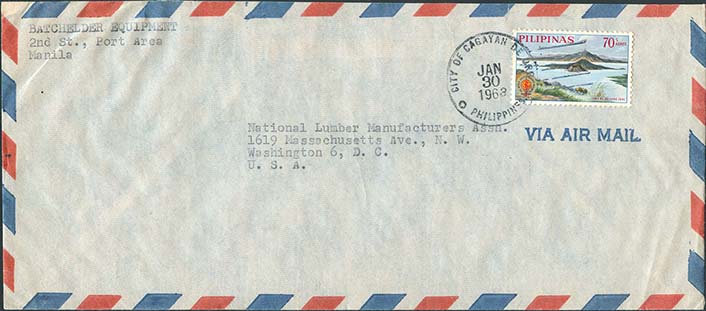 1963, January 30. 70c Air Mail Rate