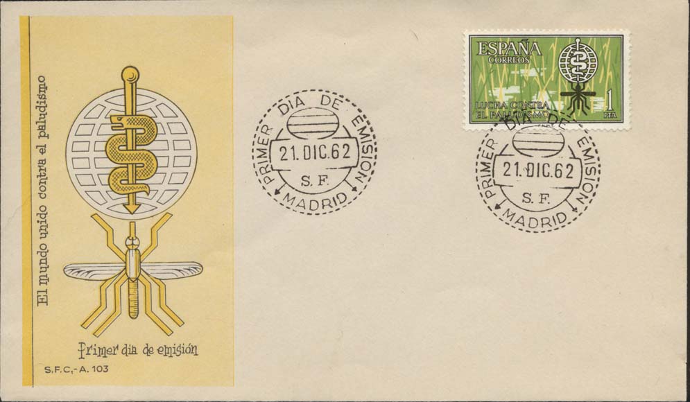 Spain%20Scott%201152%20FDC%20-%20Yellow%20S.F.C.%20Cachet