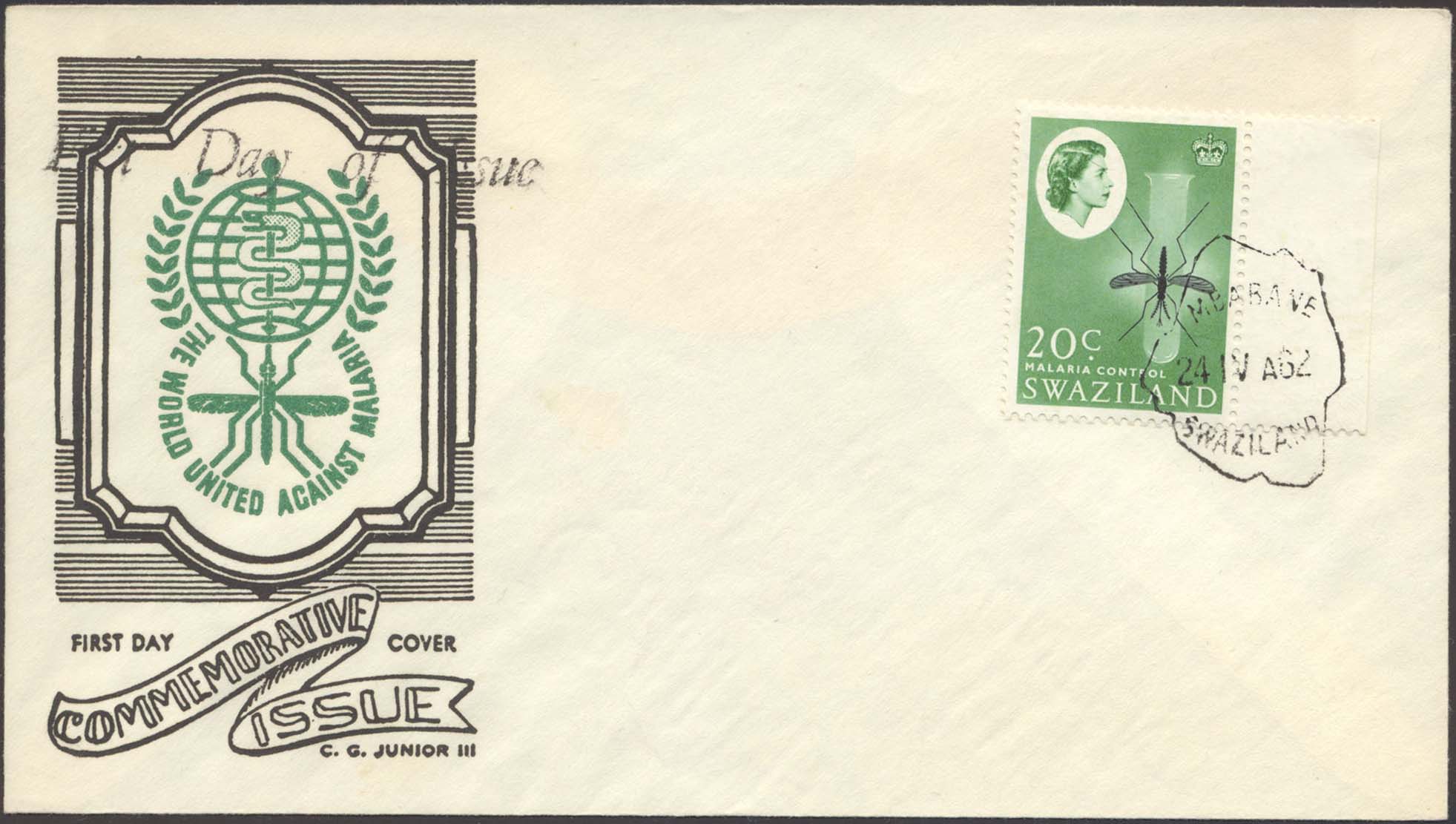 Swaziland Scott 103 C. G. Junior FDC