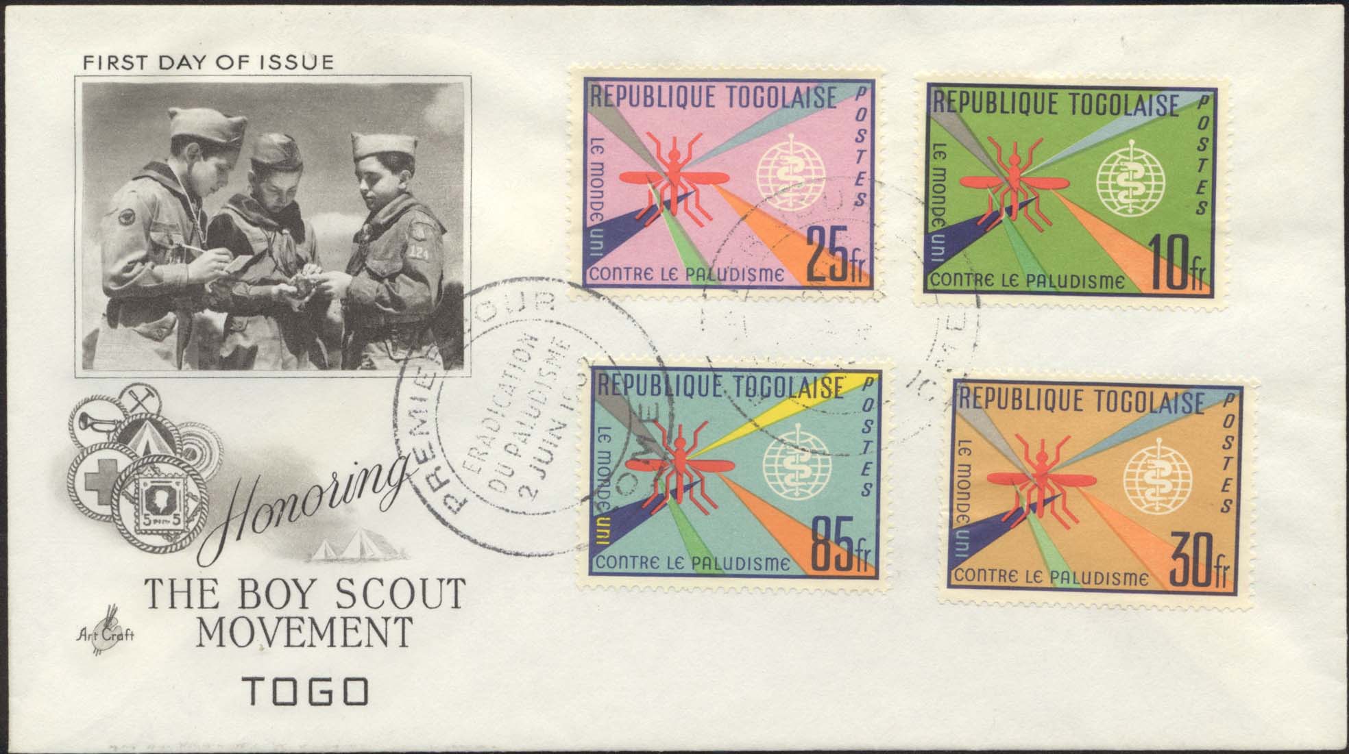 Togo Scott 428-431 FDC