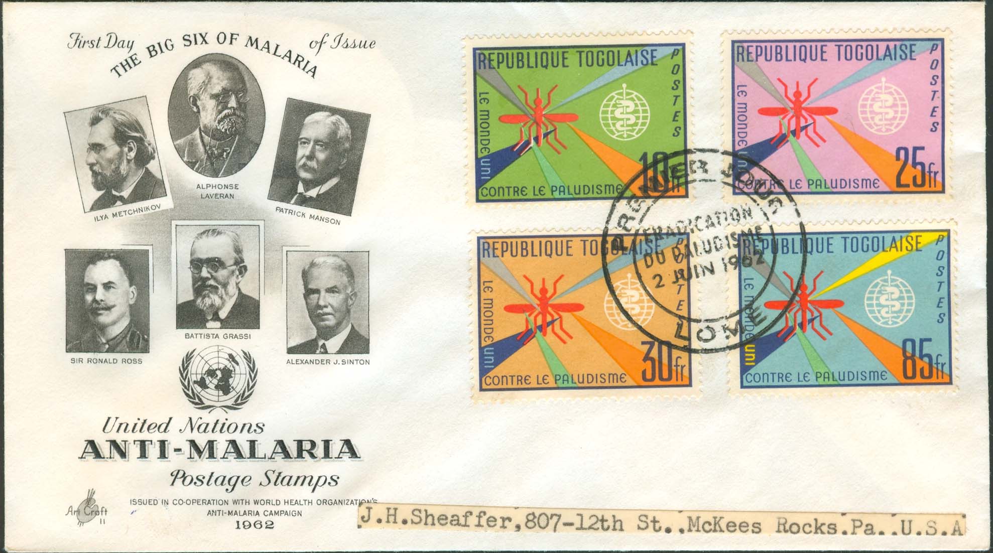 Togo Scott 428-431 FDC