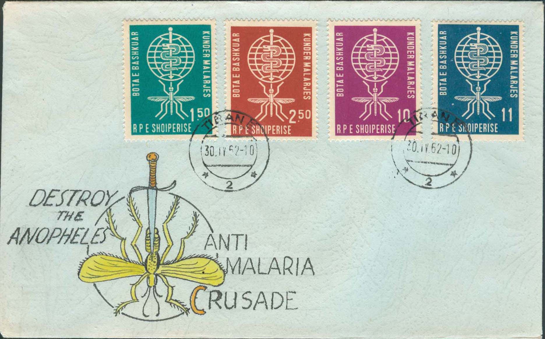 Albania%20Scott%20609-612%20FDC%20-%20Produced%20By%20Ulrich