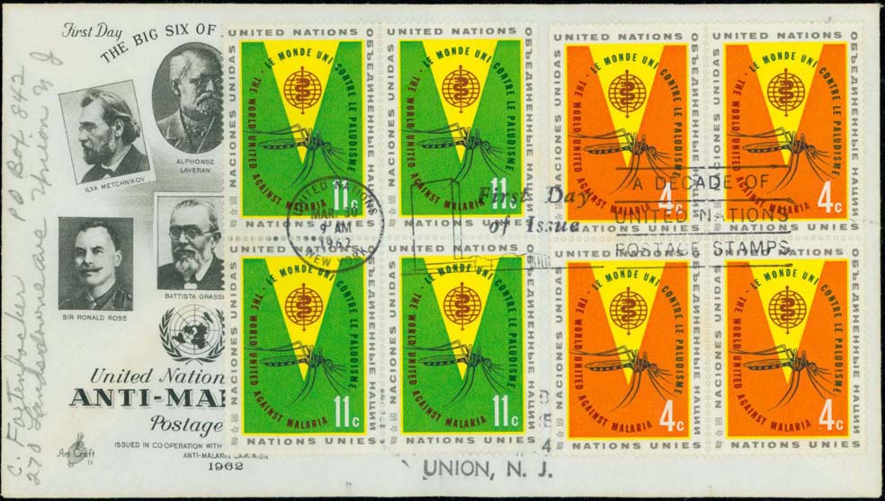 Scott 102-103 (Blocks of 4) (FDC w/ Artcraft Cachet) (Small Circle Cancellation)