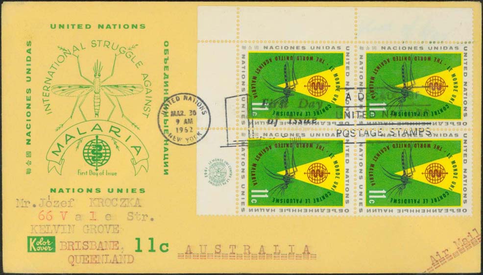 Scott 103 (Block of 4)(FDC with Kolor Kover)