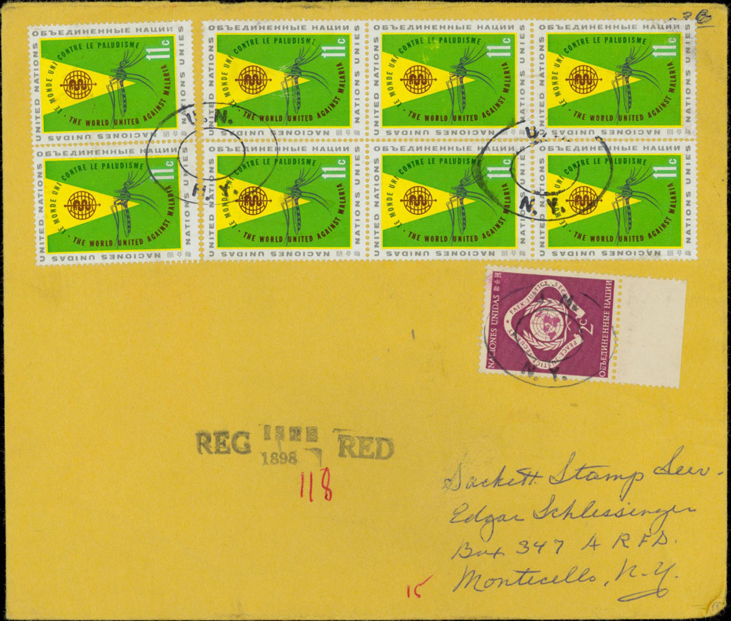 Registered Letter (front), 75¢ registration fee, 15¢ triple weight cover