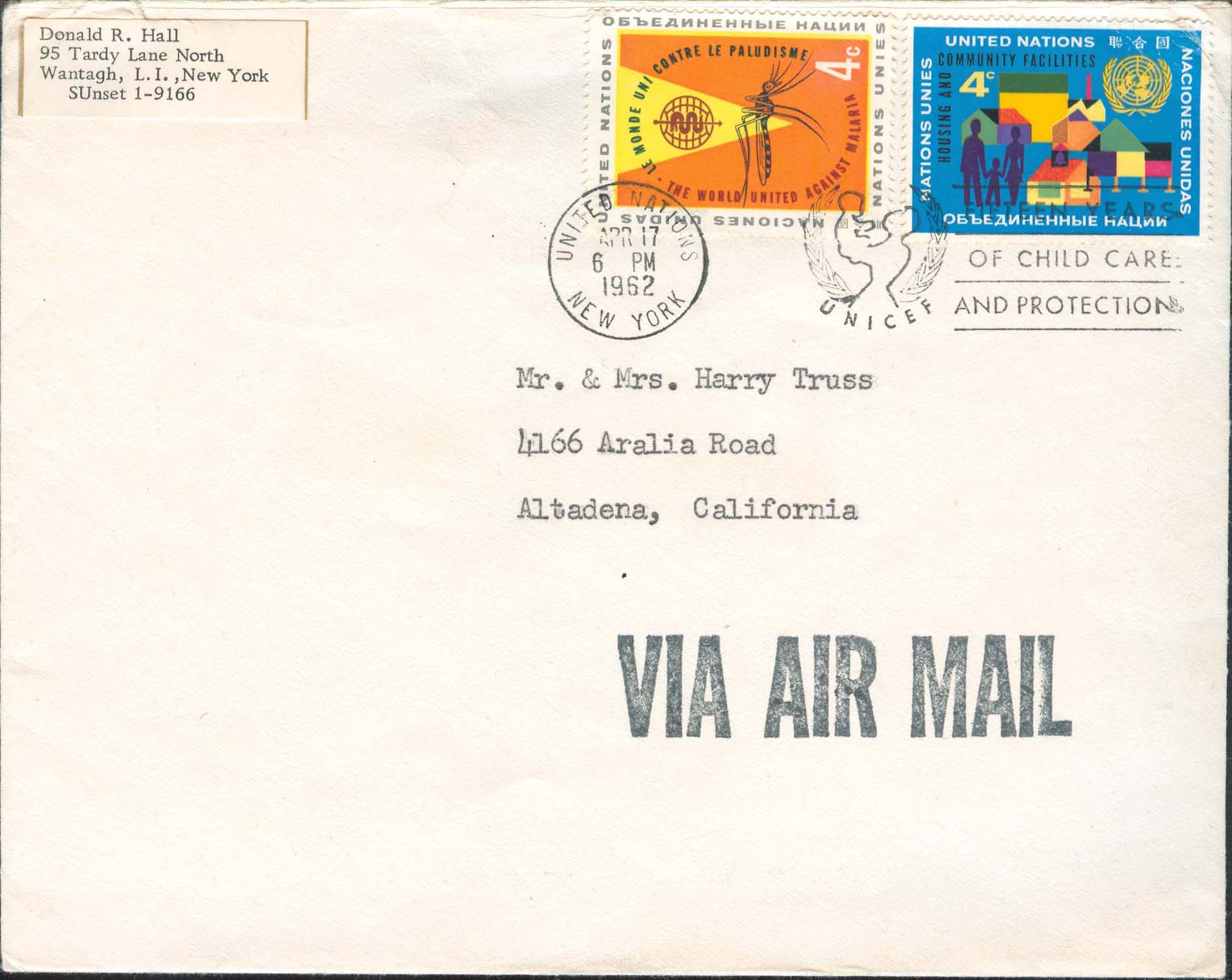 Airmail Rate: August 1, 1958 till January 6, 1963