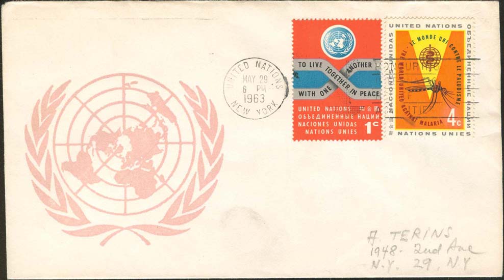 Scott 102 1st print - May 29, 1963 Machine slogan cancel Honoring Int. Relief Activities