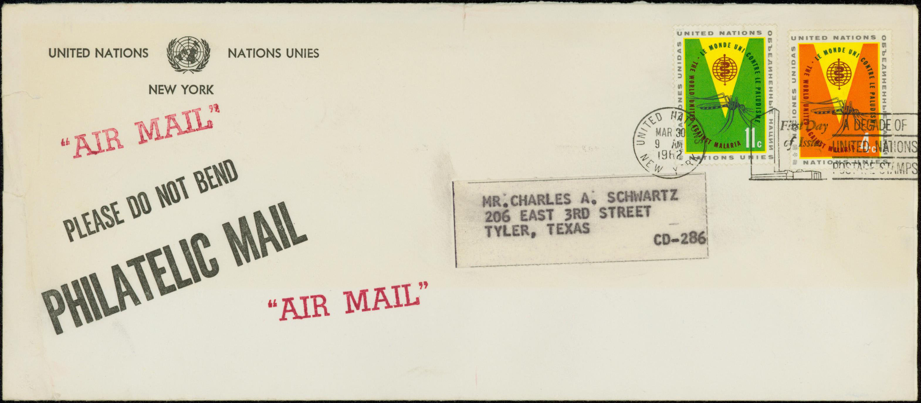 Scott 102-103 UNPA Commercial FDC With Gaines Hand Cancel M5C