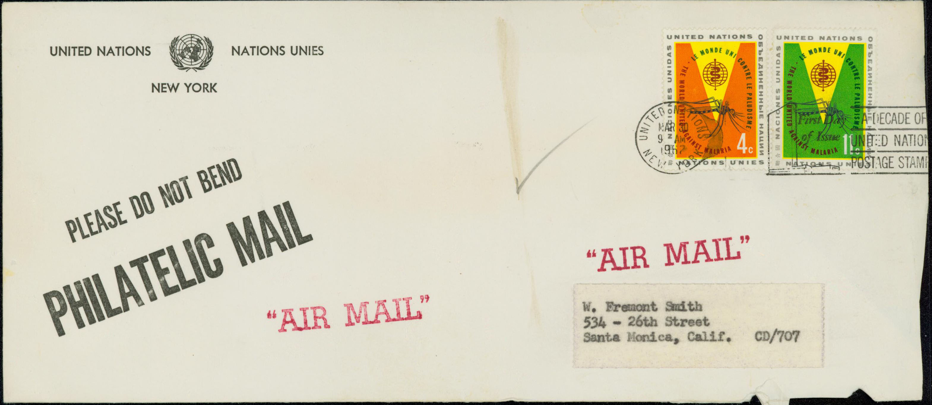 Scott 102-103 UNPA Commercial FDC With Gaines Hand Cancel M5C