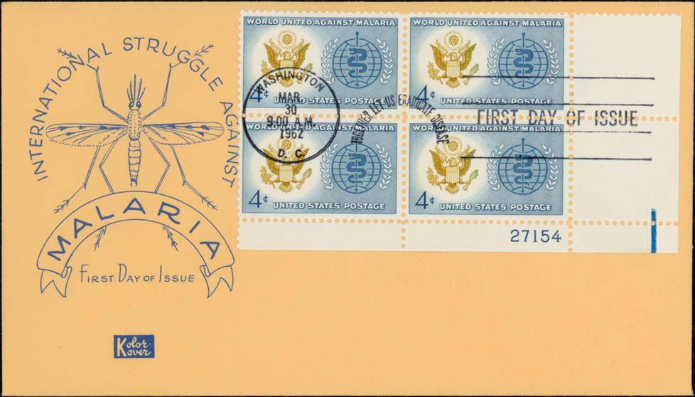 Scott 1194 (FDC w/ Kolor Kover Cachet) (Plate Block 21754 Lower Right)