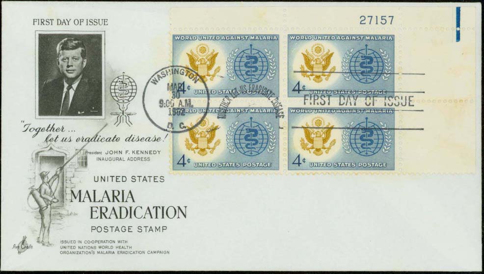 Scott 1194 (FDC w/ (Plate Block 21757 Top Right)