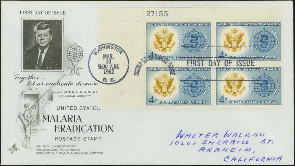 Scott 1194 (FDC w/ (Plate Block 21755 Top Left)