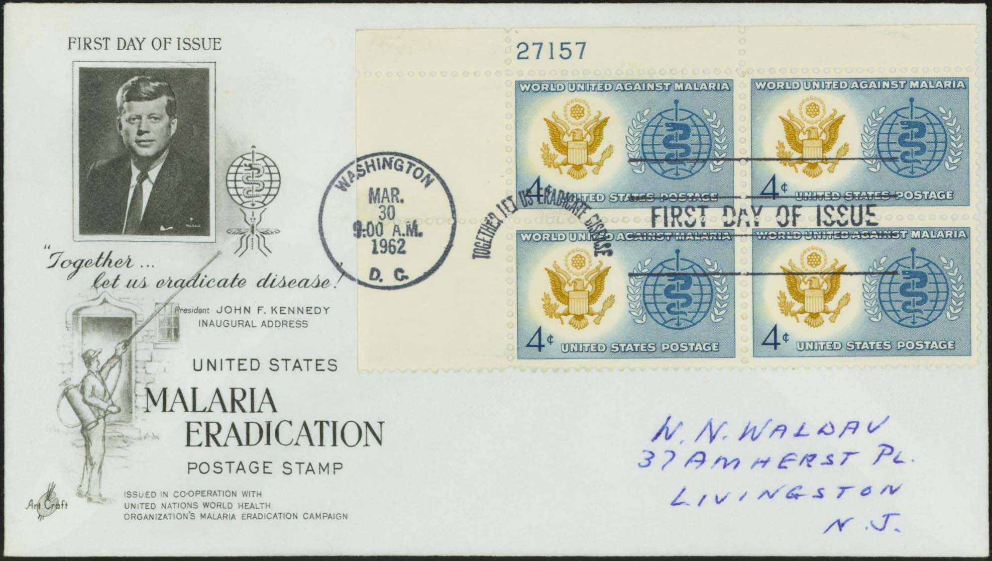 Scott 1194 (FDC w/ (Plate Block 21757 Top Left)