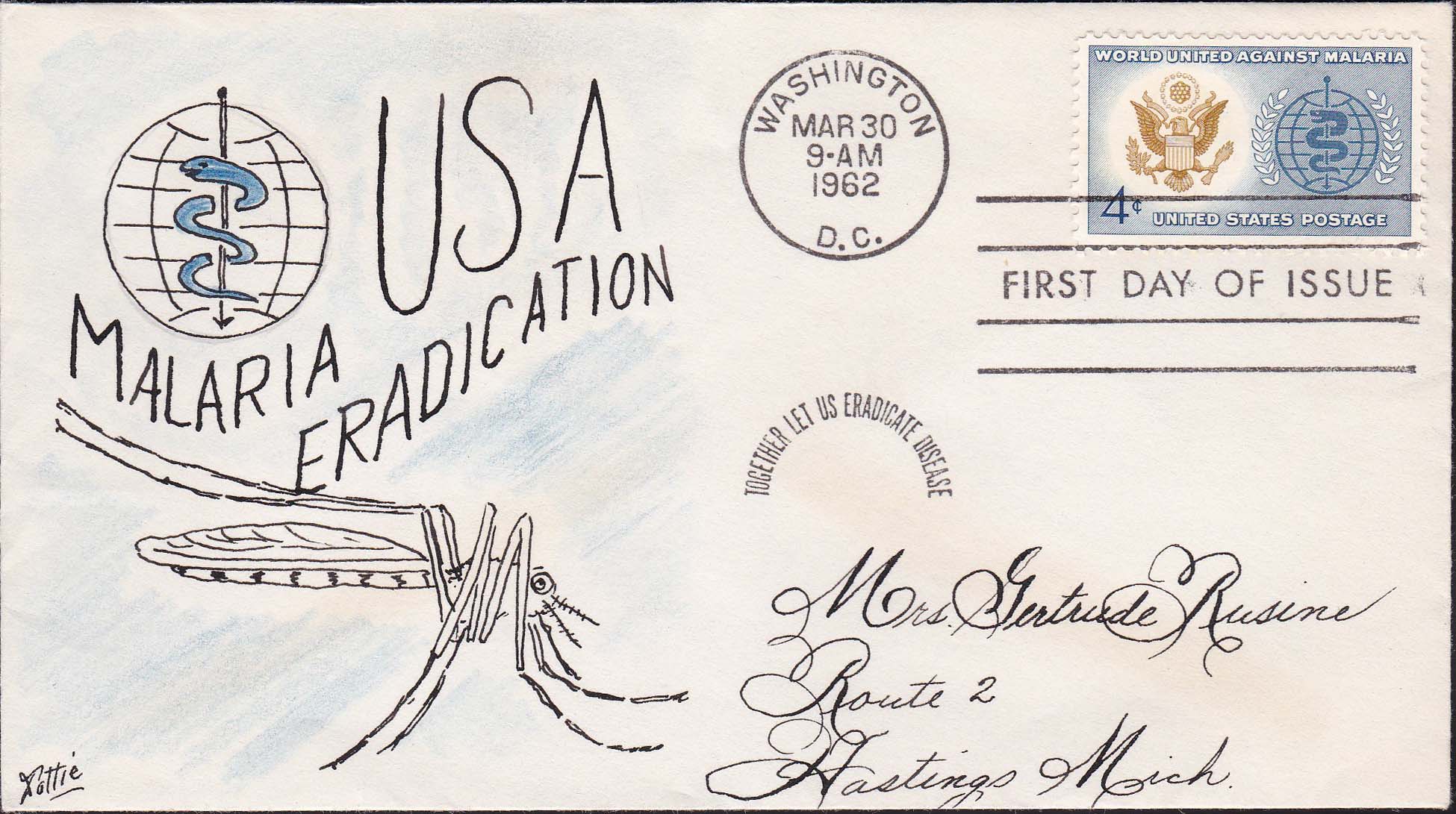 United States 1194 FDC - Dottie Bundy Cachet - Front