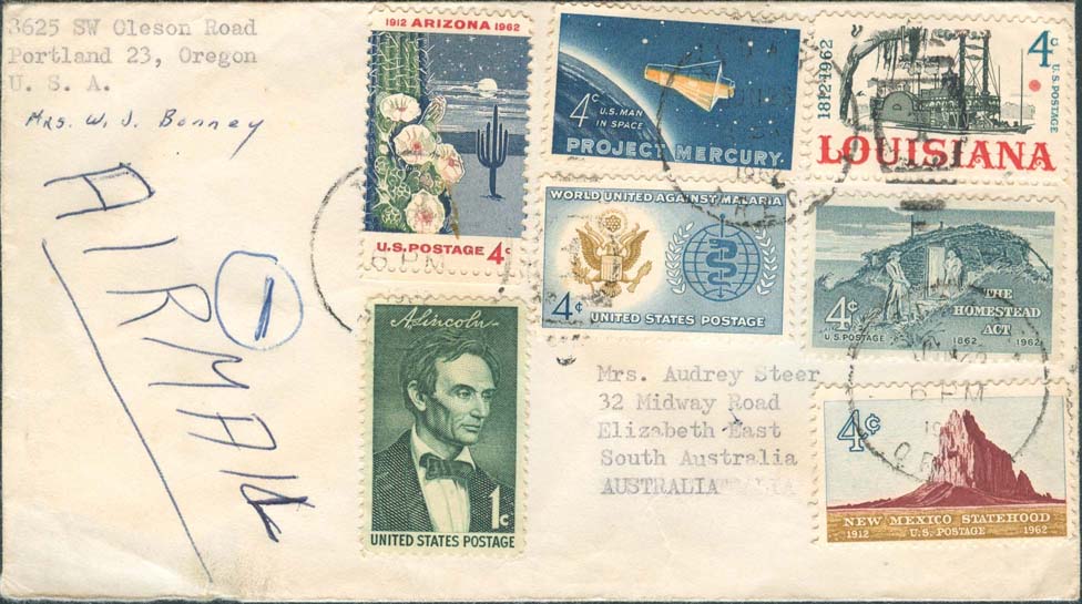 1962, June 25th, Portland, OR to Australia