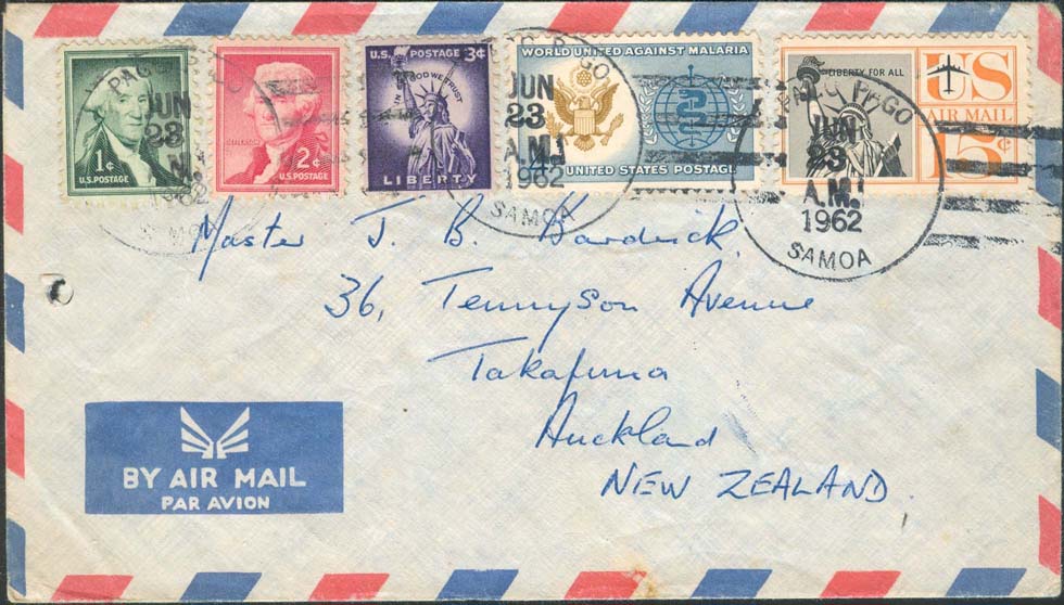 1962, June 23rd, Pago Pago, Samoa to New Zealand