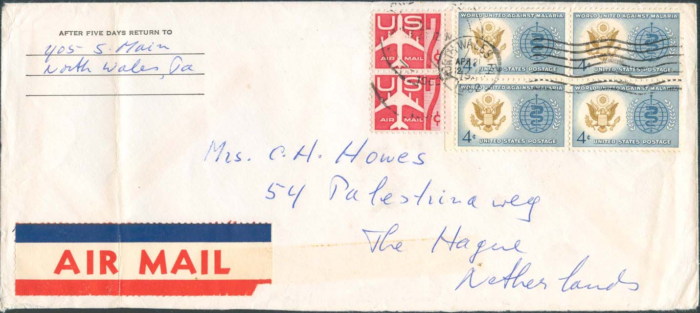 1962, April 21st, North Wales, PA to the Netherlands