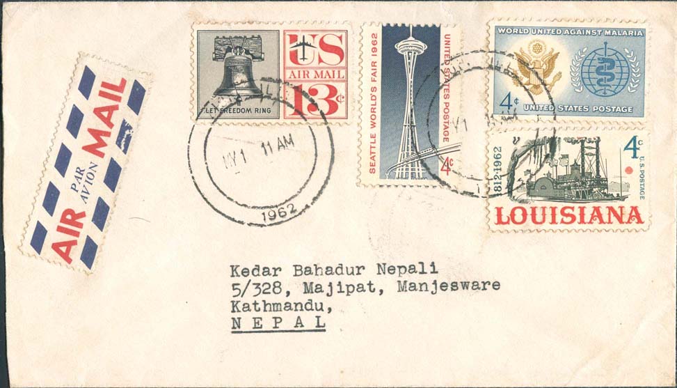 1962, May 1st, Unknown City to Nepal