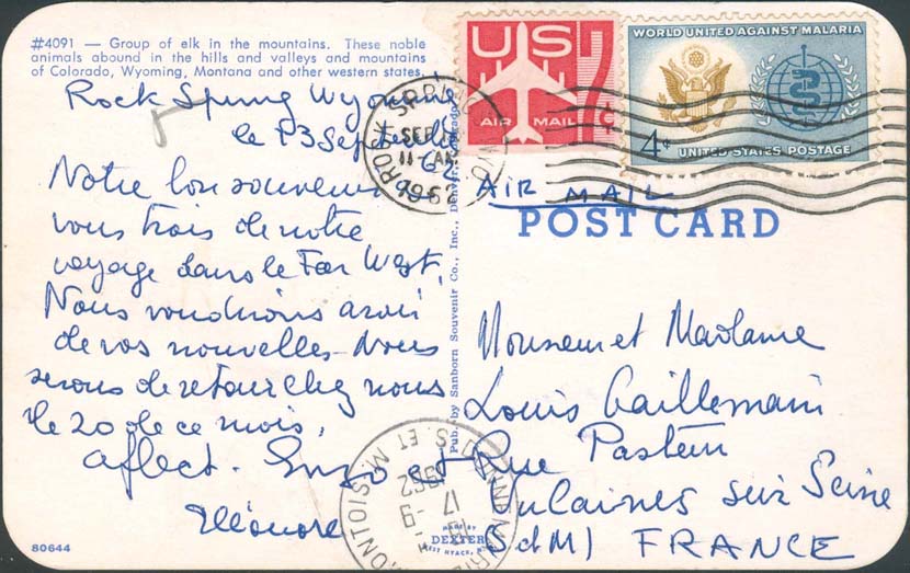 1962, September 14th, Rock Springs, WY to France