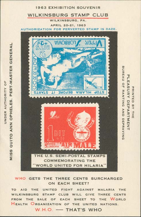 Hilaria Souvenir Sheet<br />Inverted Blue Stamp on Stamp