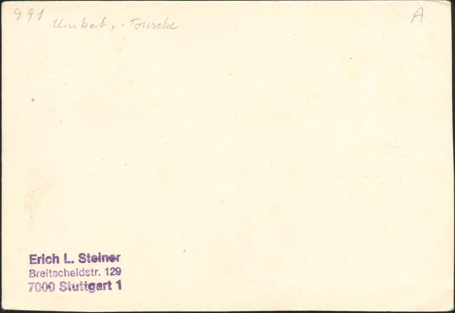 Hand-drawn FDC by Erich L. Steiner (back)