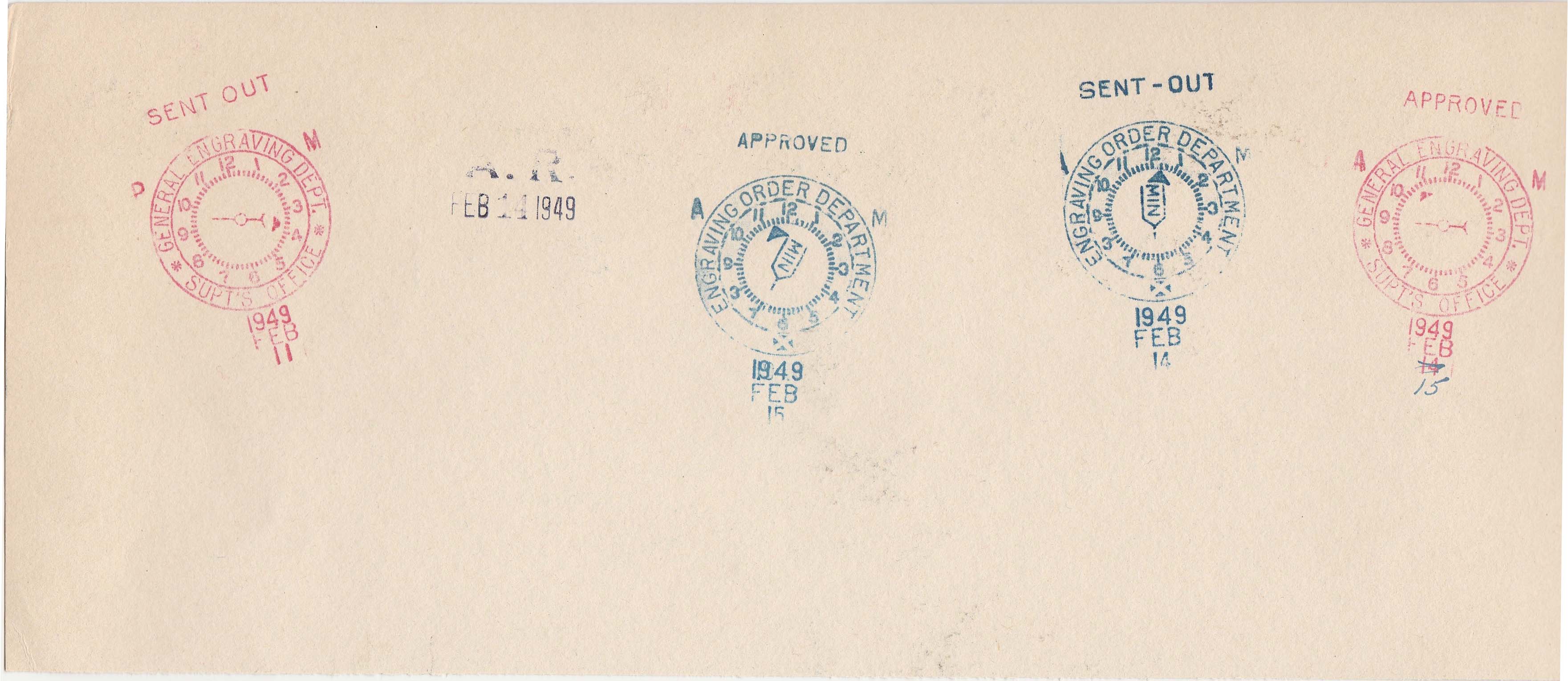 Haiti Scott CB7A Proof on Card Stock (Pair) - Back