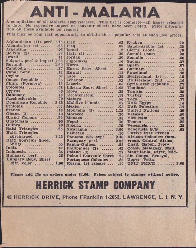 Herrick Stamp Company Advertisment