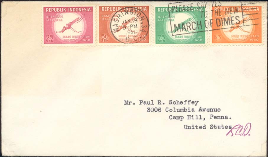 Indonesia Diplomatic Pouch Mail - Front